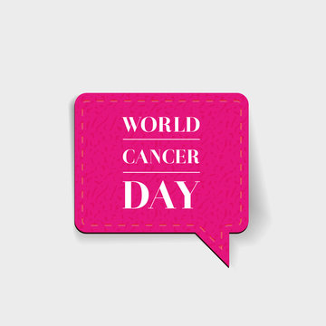 World Cancer Day lettering