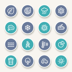 Green ecology web icons set