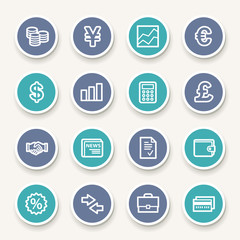 Finance web icons set