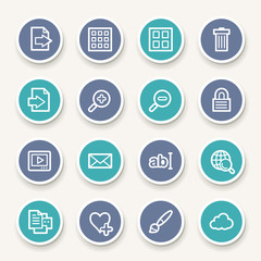 Image viewer web icons set