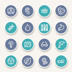 Medicine web icons set