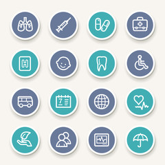 Medicine web icons set