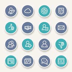 Community. Social media icons set