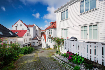 Holzhäuser in Bergen, Norwegen

