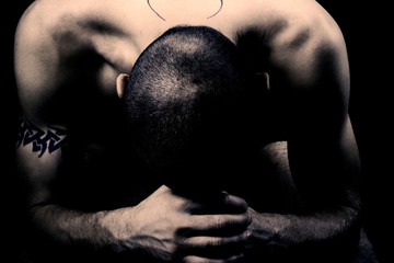 man in dark