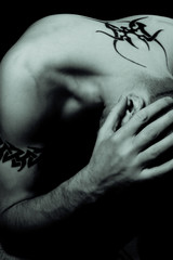 man in dark