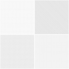 Set of vector grid seamless patterns.