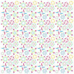 abstract seamless floral pattern, vector illustration