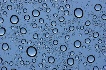 water drops on glass