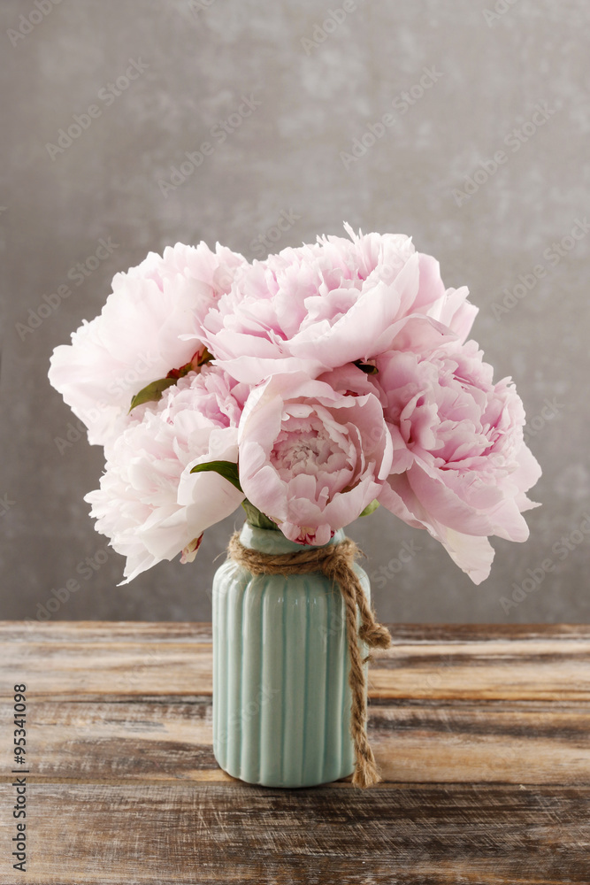 Canvas Prints Bouquet of pink peonies