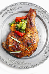 Roasted chicken with vegetables