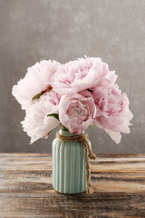 Bouquet of pink peonies