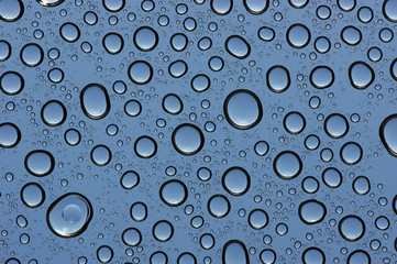  water drops on glass