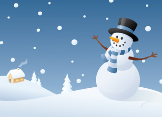 Contented Snowman