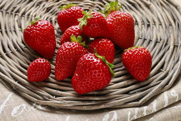 Ripe strawberries fruits