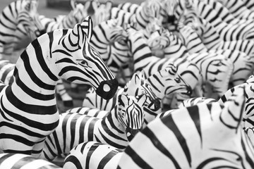 Fototapeta na wymiar Wood zebra on a market in Thailand
