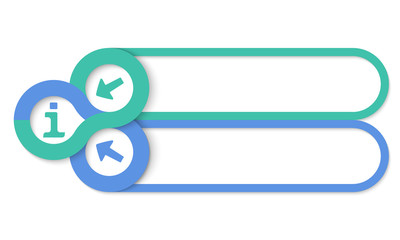 Obraz premium Two frames for your text and info symbol