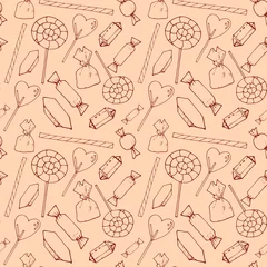 Tafelkleed Seamless candies pattern © lanka69