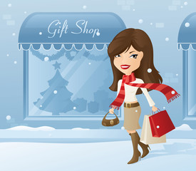 Shopping at Christmas