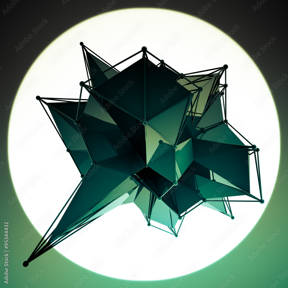 Poster structure 3d render computer graphics cg. crystal illustration. one from the set. more in my porftol