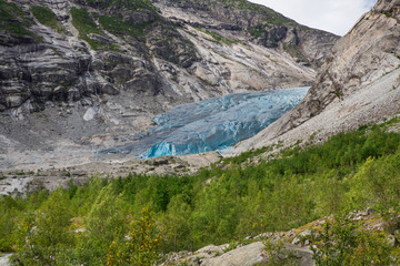Blauer Gletscher Nigardsbreen in Norwegen
