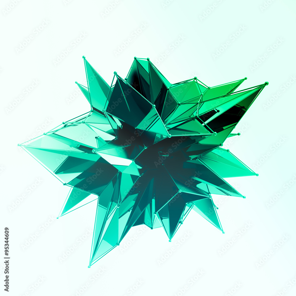 Poster structure 3d render computer graphics cg. crystal illustration. one from the set. more in my porftol