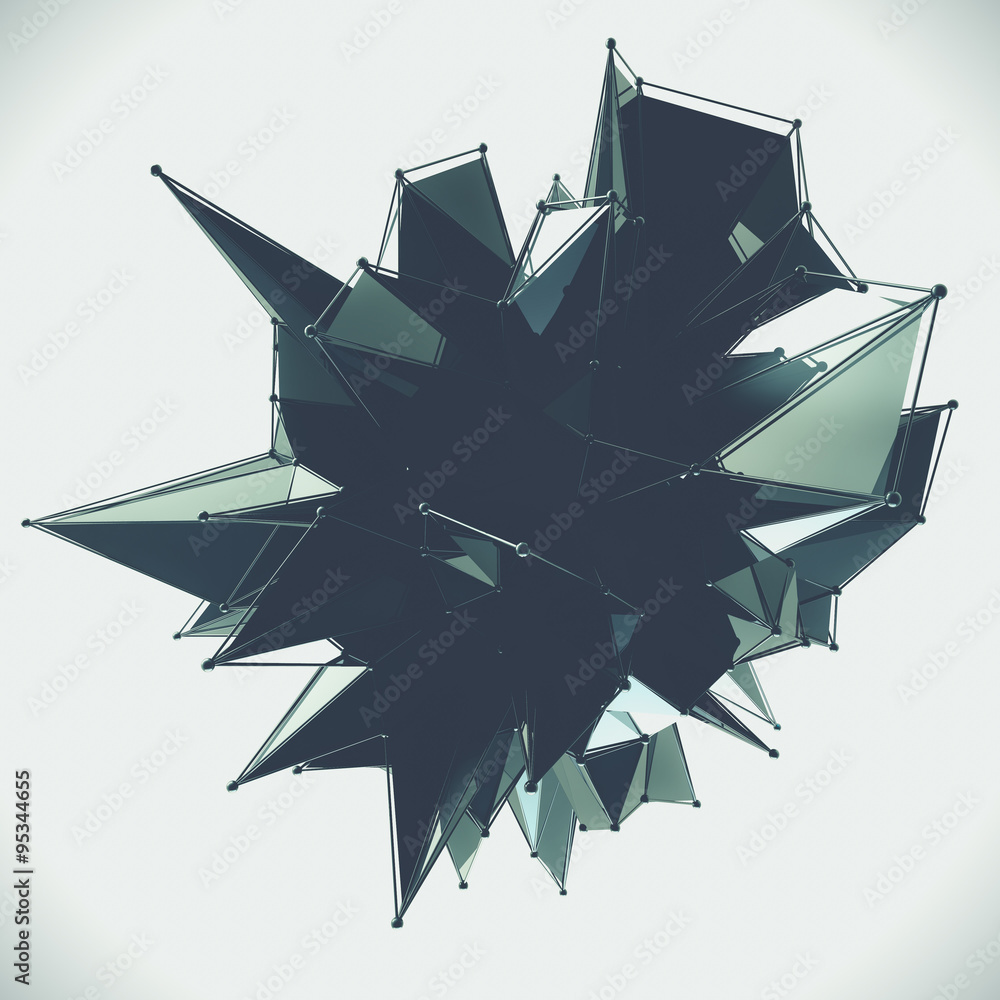Poster structure 3d render computer graphics cg. crystal illustration. one from the set. more in my porftol