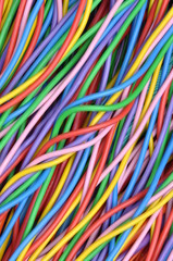 Colored wires and cables in electrical and telecommunication networks