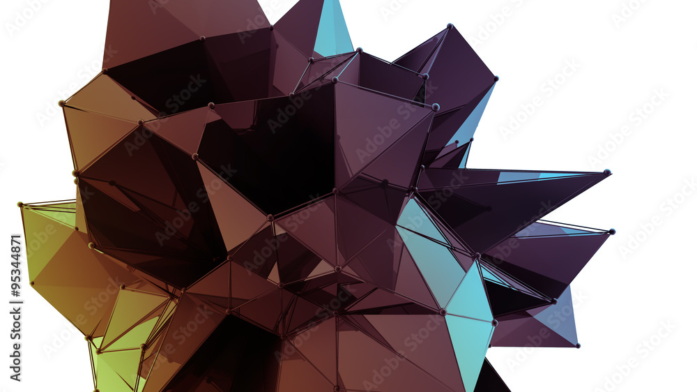 Poster structure 3d render computer graphics cg. crystal illustration. one from the set. more in my porftol