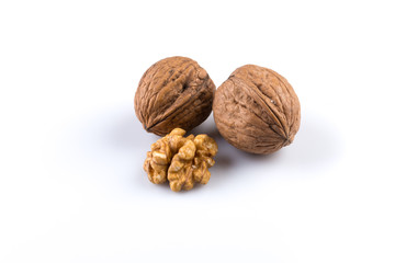 Dried walnut close up