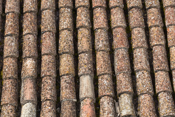 Background of old roof tiles