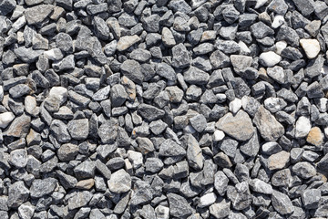 Crushed grey stones