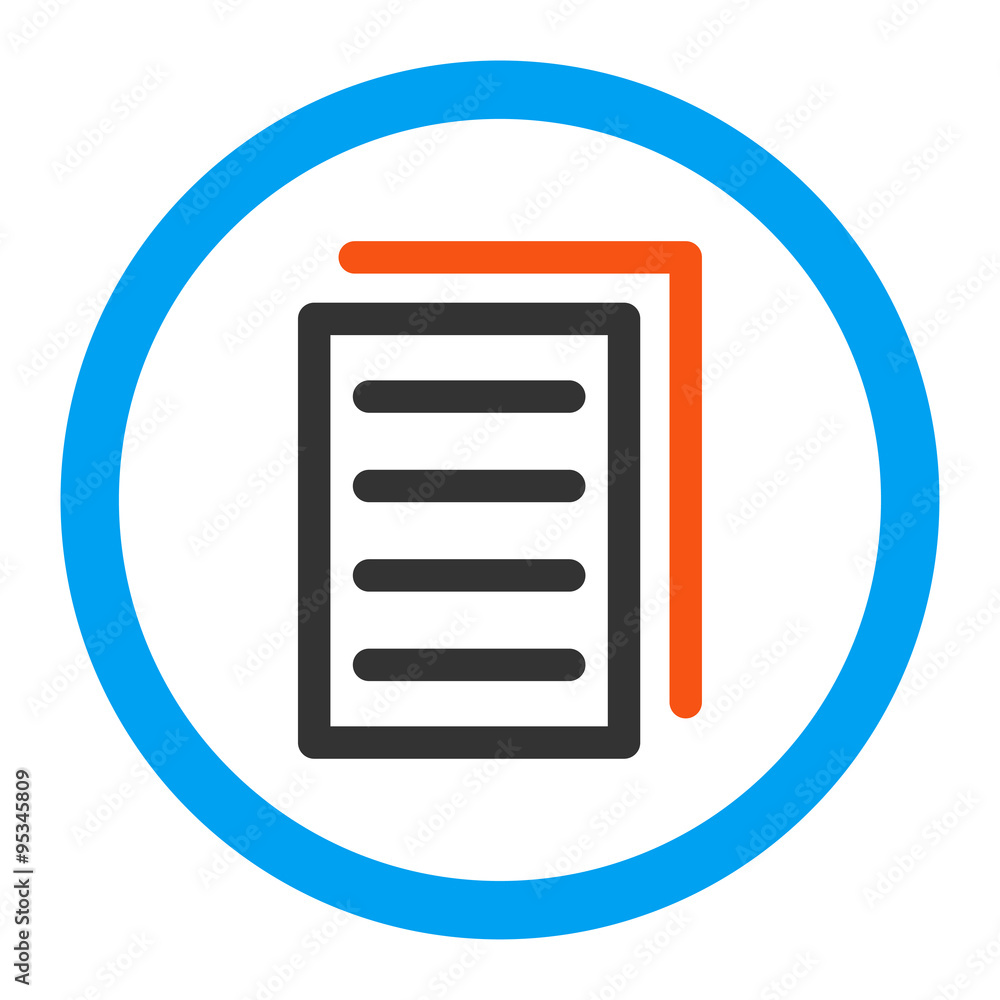 Poster copy document rounded vector icon