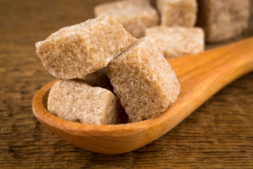 brown sugar in spoon
