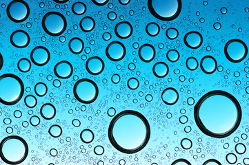  water drops on glass