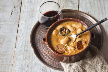  Bean stew with sausage