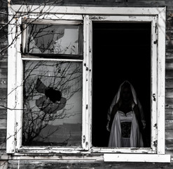 Frame of an old window