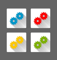 Cogwheel gear icons