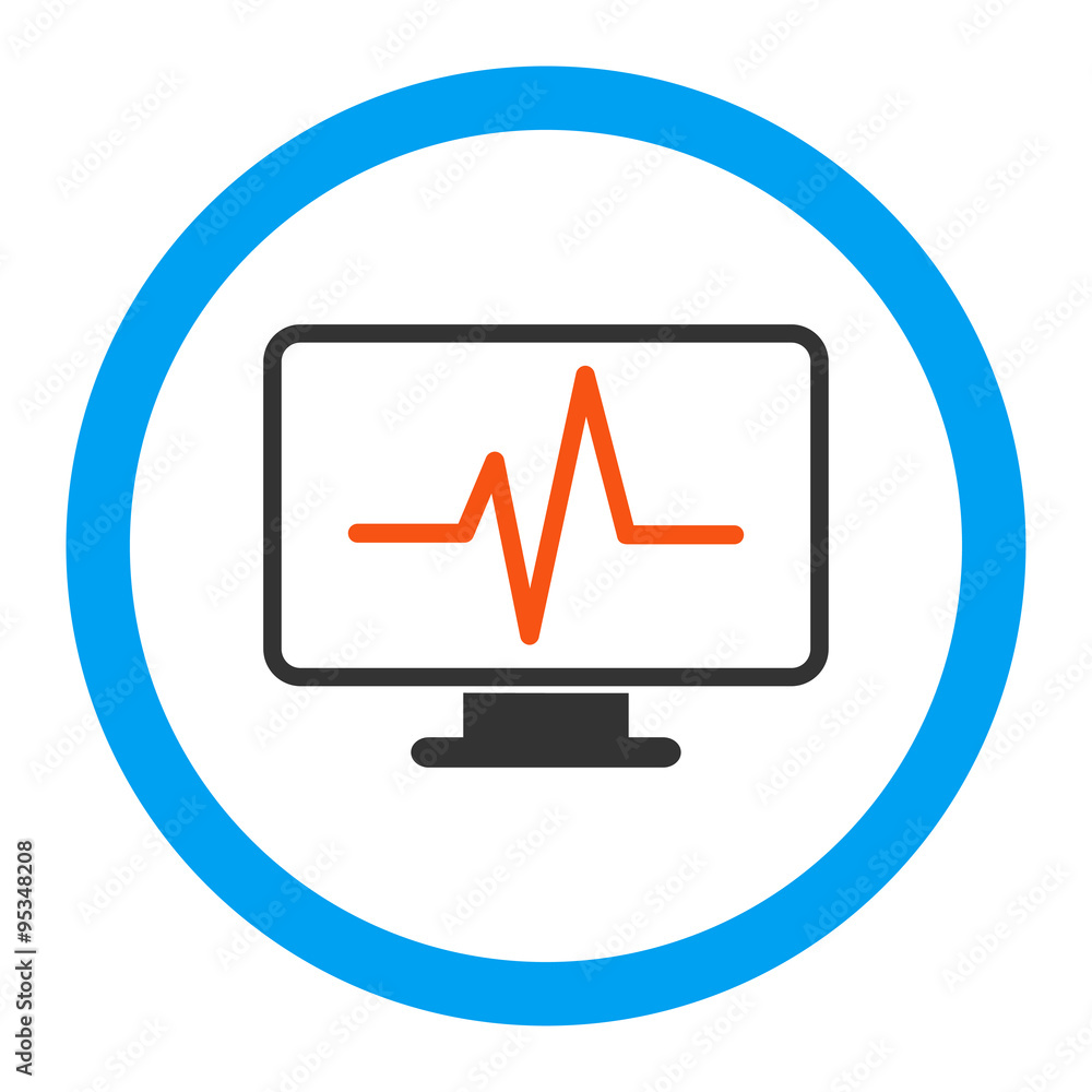 Poster monitoring rounded vector icon