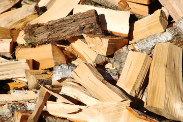 Firewood in the yard