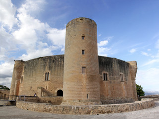 Fototapeta na wymiar Palma, Castle de Bellver, Bellver Castle, Majorca, Spain, (large stitched file)