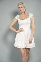 Blond Young Model in Lace