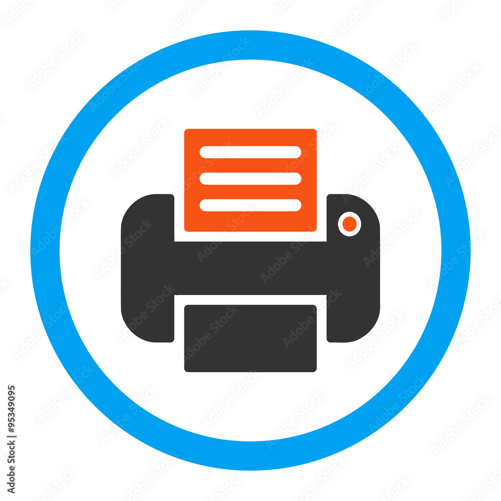 Poster print rounded vector icon