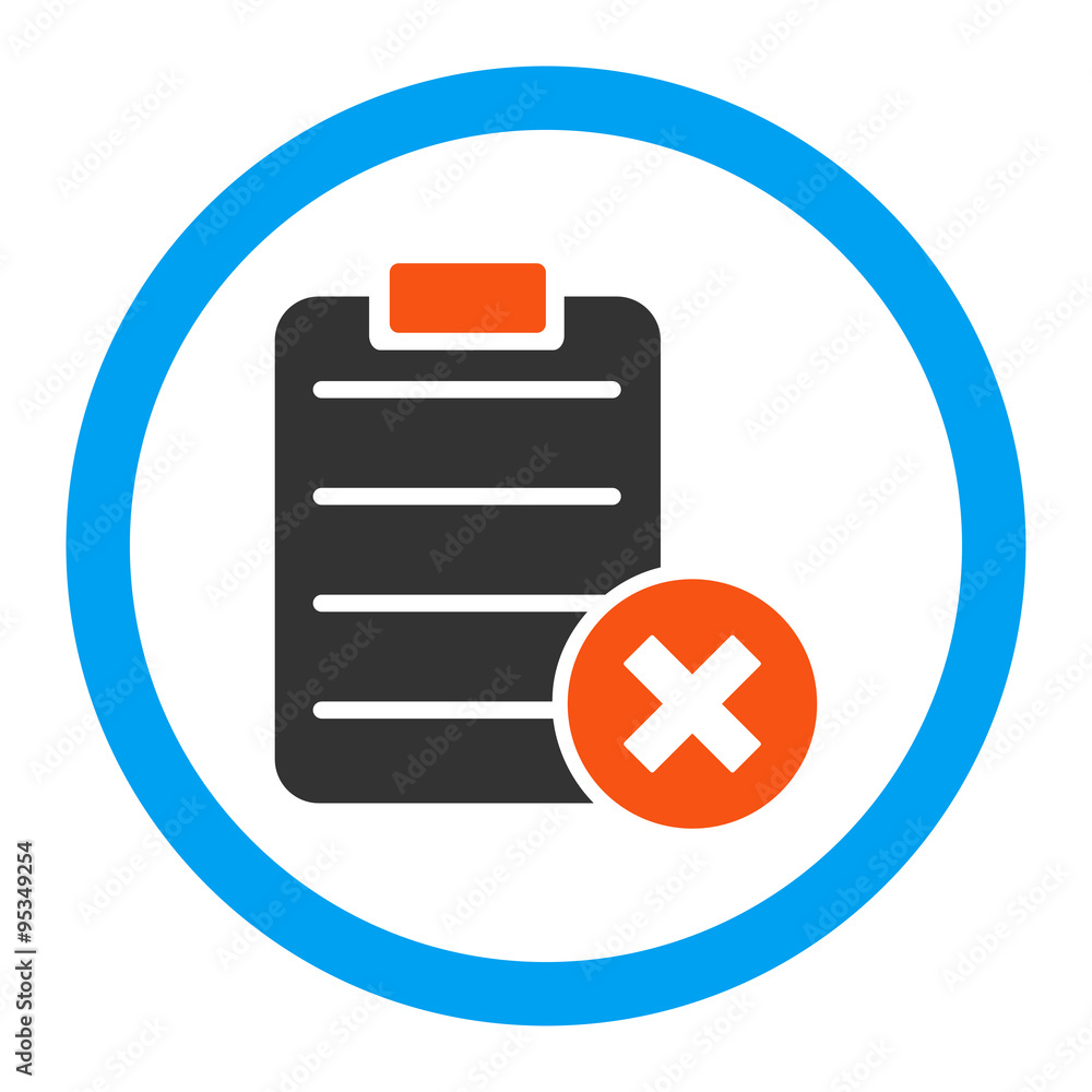Poster reject form rounded vector icon