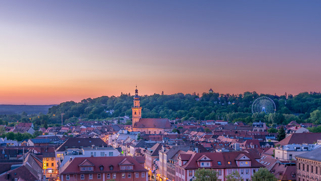 Erlangen Altstadt mit Bergkirchweih-Riesenrad