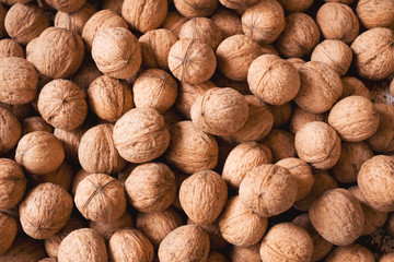 Walnuts as a background
