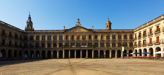 Fototapeta premium Enparantza Berria (New Square) and city hall. Vitoria-Gasteiz