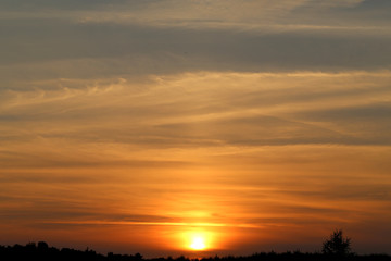 Fototapeta na wymiar Beautiful sunset and sky