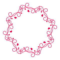 Pink frame with hearts