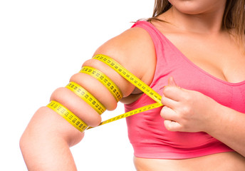 Fat woman dieting